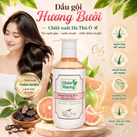 🌿DẦU GỘI  CHÂU HƯƠNG HƯƠNG BƯỞI – CHĂM SÓC TÓC CHUẨN THẢO DƯỢC