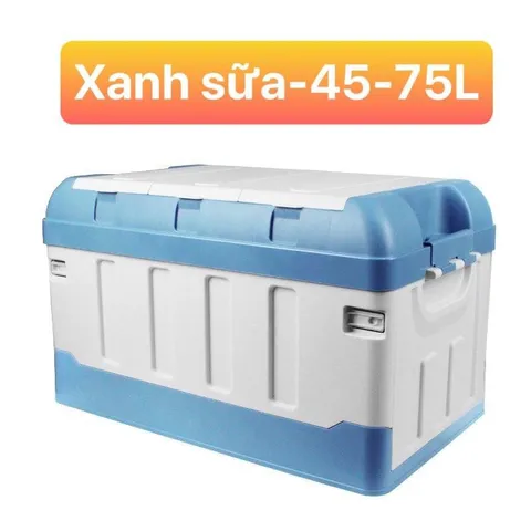 Thùng đựng đồ gấp gọn đa năng 45 lít có 2 ngăn riêng biệt có thể tháo rời một cách rễ ràng giao mầu ngẫu nhiên 811781