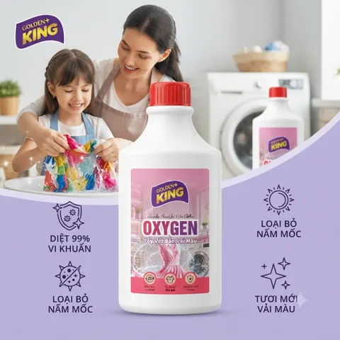 🌸 NƯỚC TẨY QUẦN ÁO OXYGEN GOLDEN KING 500ML