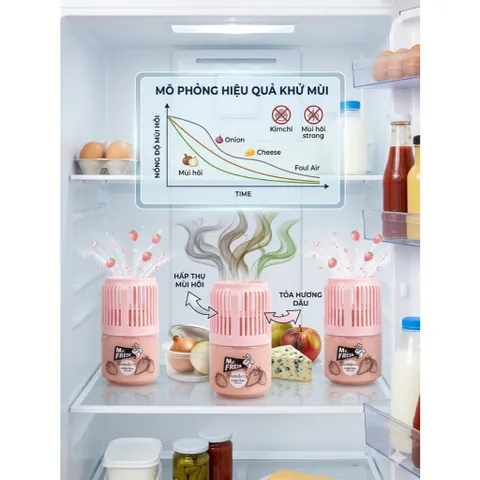 🍓 SÁP KHỬ MÙI TỦ LẠNH MR. FRESH 150g – HƯƠNG DÂU - GIẢI PHÁP TƯƠI MÁT CHO KHÔNG GIAN TỦ LẠNH
