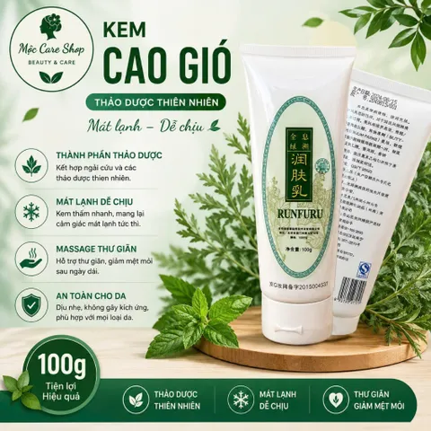 Kem cạo gió mặt mềm mịn tự nhiên giảm nhăn, lưu thông khí huyết -mc1