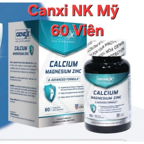 Viên uống CALCIUM Magie ZinC ( Nhập khẩu Mỹ) Hộp 60 viên
