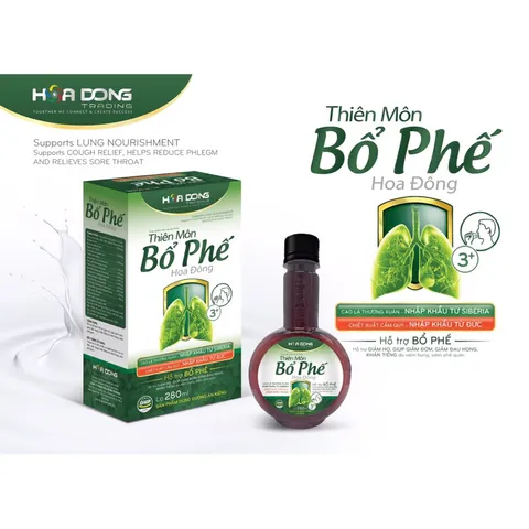 THIÊN MÔN BỔ PHẾ HOA ĐÔNG - GIÚP GIẢM HO BỔ PHẾ CHAI 280ML
