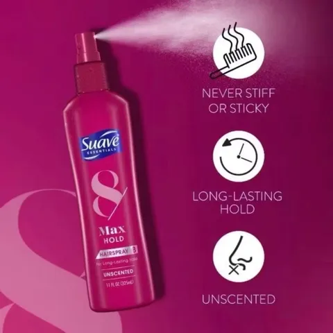 Nội địa mỹ Suave Max Hold HAIRSPRAY 8 Keo Xịt Tóc 325Ml 812061