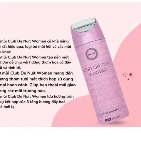 Xịt Thơm Toàn Thân Armaf Club De Nuit 200ml 812062