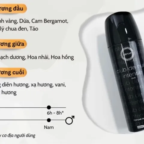 Xịt Thơm Toàn Thân Armaf Club De Nuit 200ml 812062