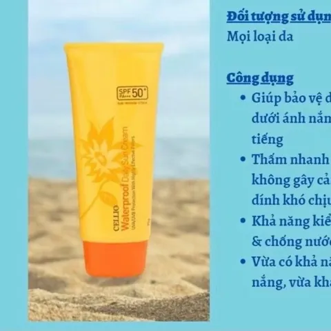 kem chống nắng Cellio đến từ Hàn Quốc, đều có chỉ số bảo vệ cao SPF 50+ PA+++ trọng lượng 70g 812097