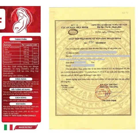 (Hàng nhập khẩu) Viên Uống Bổ Máu Hemofast 5-MTHF 30 Viên - Hỗ Trợ Bổ Sung Sắt, Acid Folic, Tăng Cường Sức Khỏe Cho Mẹ Bầu