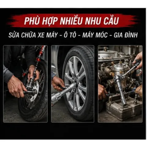 Bộ khẩu 12 chi tiết , đầu tuýp 1/2 từ 8-24mm 812125