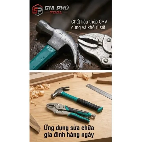 Combo 1 búa và 1 kìm bấm 812124