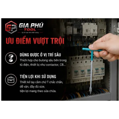Combo bộ vặn ốc chữ T (bộ điếu T) 5 cây từ 8,10,12,13,14mm 812126