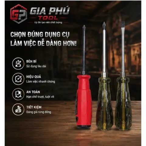 Combo 3 tua vít (1 bake trở đầu, 2 đóng bake và dẹp) 812122