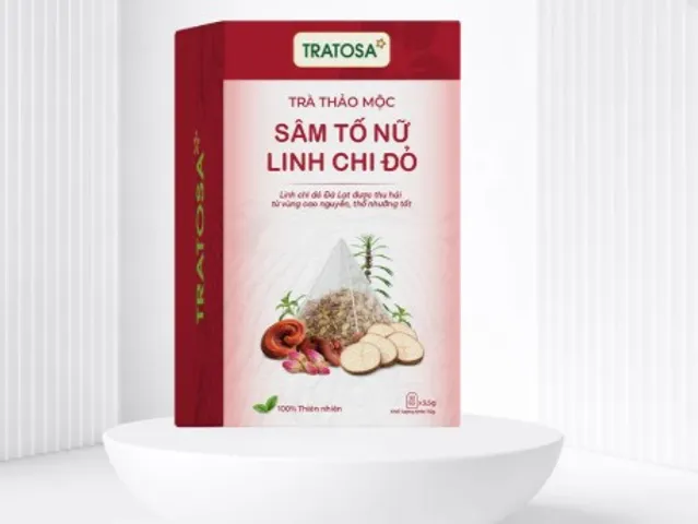 Trà sâm tố nữ giúp giảm nám, tàn nhang đẹp da,cân bằng nội tiết tố, giảm khô hạn