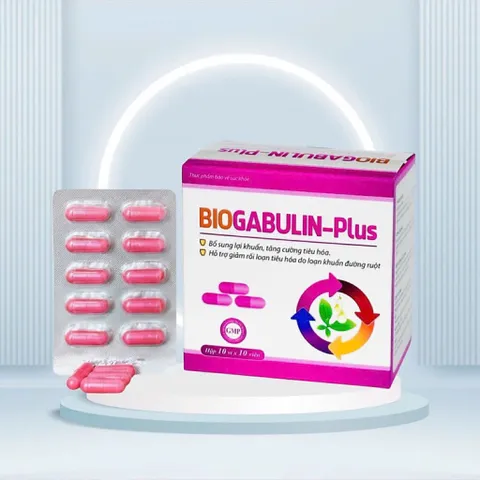 Viên uống BIOGABULIN PLUS Vinaphar (Hộp 100 viên) Giúp bổ sung lợi khuẩn, tăng cường tiêu hóa, giảm rối loạn tiêu hóa