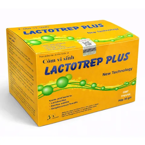 Cốm vi sinh LACTOTREP PLUS (Hộp 30 gói) Cân bằng hệ vi sinh đường ruột, giúp giảm rối loạn tiêu hóa, tiêu chảy, táo bón