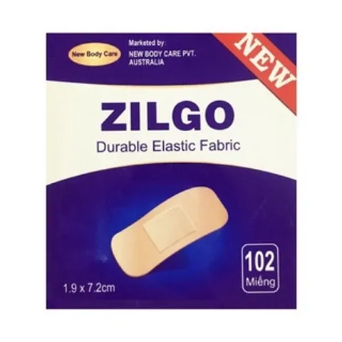 Băng Keo Cá Nhân Y Tế ZILGO (Hộp 102 miếng) Dính chắc, Dễ sử dụng, Mở băng không đau, An toàn