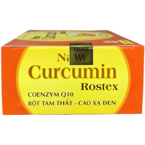 Viên uống Nano Curcumin Rostex (Hộp 30 viên) hỗ trợ giảm viêm loét dạ dày, tá tràng và trào ngược dạ dày thực quản.