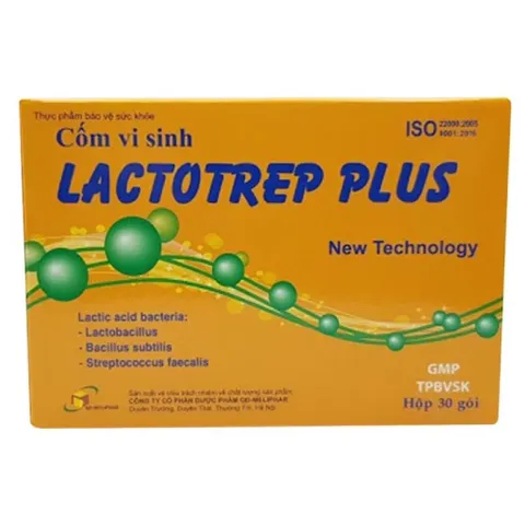 Cốm vi sinh LACTOTREP PLUS (Hộp 30 gói) Cân bằng hệ vi sinh đường ruột, giúp giảm rối loạn tiêu hóa, tiêu chảy, táo bón