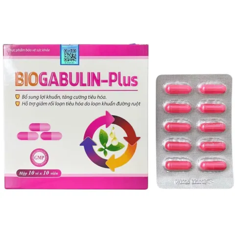 Viên uống BIOGABULIN PLUS Vinaphar (Hộp 100 viên) Giúp bổ sung lợi khuẩn, tăng cường tiêu hóa, giảm rối loạn tiêu hóa