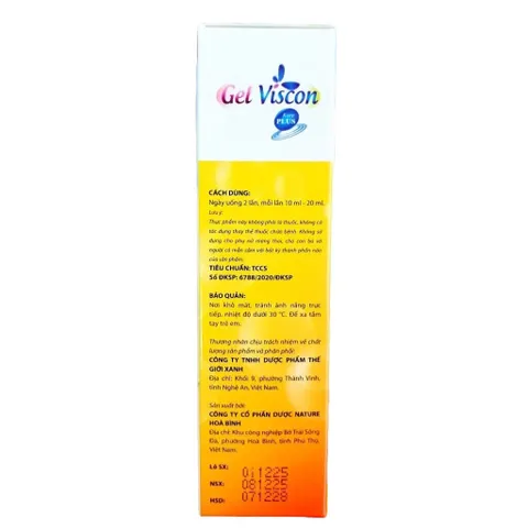 Gel Viscon Kore Plus (Hộp 20 gói) hỗ trợ làm giảm acid dịch vị và bảo vệ niêm mạc dạ dày.