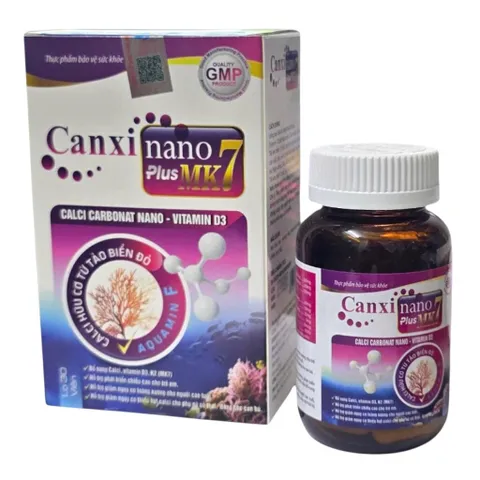 Viên uống Canxi Nano Plus MK7 (Chai 30 viên) Hỗ trợ phát triển xương và chiều cao cho trẻ em và giảm nguy cơ loãng xương 812196