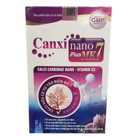 Viên uống Canxi Nano Plus MK7 (Chai 30 viên) Hỗ trợ phát triển xương và chiều cao cho trẻ em và giảm nguy cơ loãng xương 812196