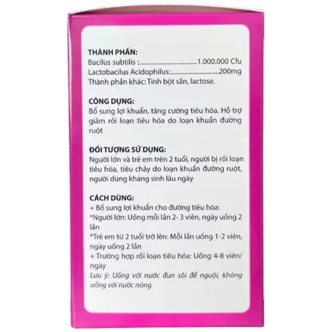 Viên uống BIOGABULIN PLUS Vinaphar (Hộp 100 viên) Giúp bổ sung lợi khuẩn, tăng cường tiêu hóa, giảm rối loạn tiêu hóa