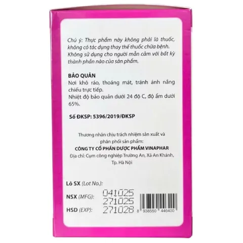 Viên uống BIOGABULIN PLUS Vinaphar (Hộp 100 viên) Giúp bổ sung lợi khuẩn, tăng cường tiêu hóa, giảm rối loạn tiêu hóa