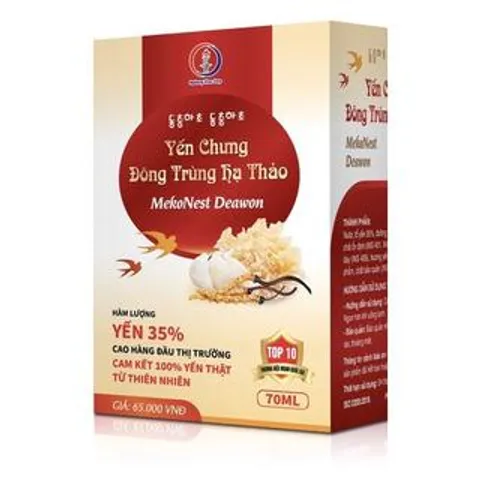 Yến Chưng Đông Trùng Hạ Thảo (Lọ 70ml) Yến 35% cao hàng đầu thị trường, 100% Yến thật từ thiên nhiên.