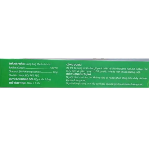 Men tiêu hóa Polybacillus Pore (Hộp 20 ống) Hỗ trợ cân bằng hệ vi sinh đường ruột, giảm triệu chứng rối loạn tiêu hóa