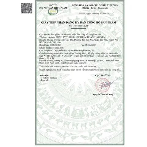 Men tiêu hóa Polybacillus Pore (Hộp 20 ống) Hỗ trợ cân bằng hệ vi sinh đường ruột, giảm triệu chứng rối loạn tiêu hóa