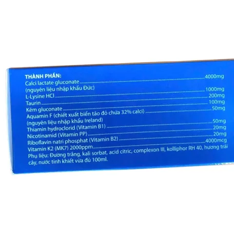 Sản phẩm Aquamin Calci MK7 Tảo Đỏ (Hộp 20 ống) Hỗ trợ phát triển xương và răng chắc khỏe, tăng chiều cao.