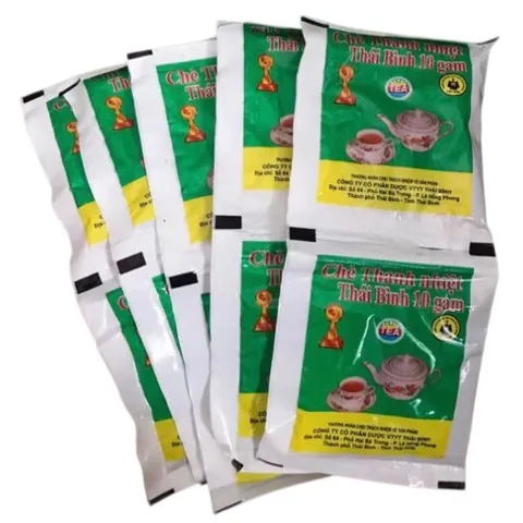 Chè Thanh Nhiệt Thái Bình 10g (Bịch 100 gói) Làm mát gan, giảm các triệu chứng như mụn nhọt, nổi mẩn, nhiệt miệng.