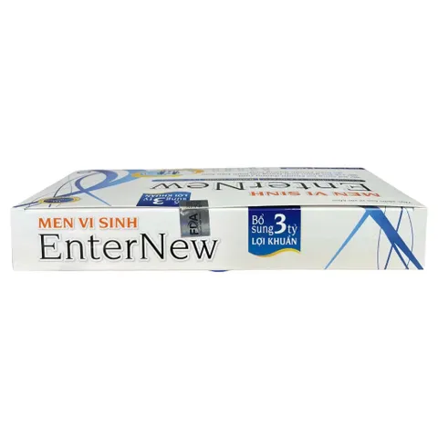 Men vi sinh EnterNew (Hộp 20 ống) Bổ sung 3 tỷ lợi khuẩn giúp giảm rối loạn tiêu hóa do loạn khuẩn.