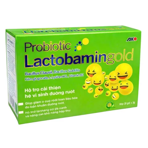 Men vi sinh Probiotic Lactobamin Gold AKO (Hộp 30 gói) Bổ sung lợi khuẩn giúp cải thiện tiêu hoá và cân bằng hệ vi sinh đường ruột