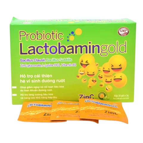 Men vi sinh Probiotic Lactobamin Gold AKO (Hộp 30 gói) Bổ sung lợi khuẩn giúp cải thiện tiêu hoá và cân bằng hệ vi sinh đường ruột