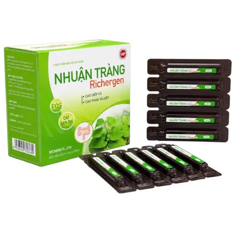 Nhuận Tràng Richergen (Hộp 20 ống) Giúp bổ sung chất xơ, hỗ trợ nhuận tràng, thông tiện và giảm táo bón