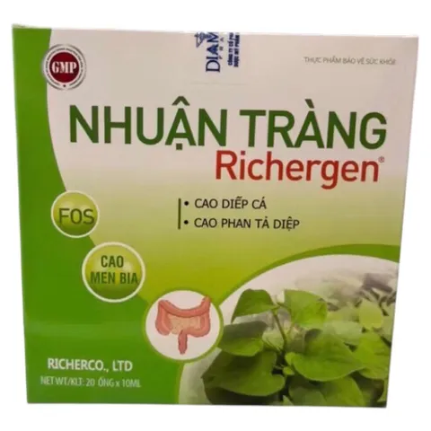 Nhuận Tràng Richergen (Hộp 20 ống) Giúp bổ sung chất xơ, hỗ trợ nhuận tràng, thông tiện và giảm táo bón