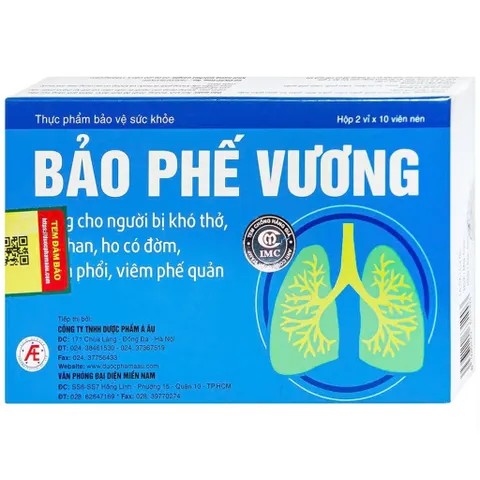 Bảo Phế Vương (Hộp 20 viên) Hỗ trợ thanh phế, giảm viêm, tiêu đờm và giảm các cơn ho.