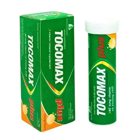 Viên sủi Tocomax Plus Boston Pharma (Tuýp 10 viên) Bổ sung vitamin và khoáng chất, tăng cường sức đề kháng, giảm mệt mỏi