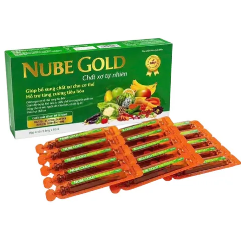 Chất Xơ NUBE GOLD (Hộp 20 ống) Giúp bổ sung chất xơ tự nhiên, hỗ trợ rối loạn tiêu hóa, giảm táo bón, đầy bụng, khó tiêu
