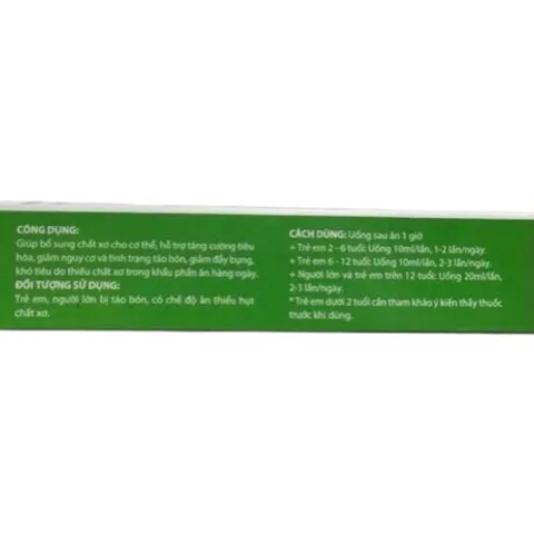 Chất Xơ NUBE GOLD (Hộp 20 ống) Giúp bổ sung chất xơ tự nhiên, hỗ trợ rối loạn tiêu hóa, giảm táo bón, đầy bụng, khó tiêu