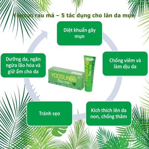 Kem Bôi Da YOOSUN RAU MÁ (Tuýp 25g) Làm dịu mẩn ngứa, làm mát da, ngừa mụn, tránh sẹo.