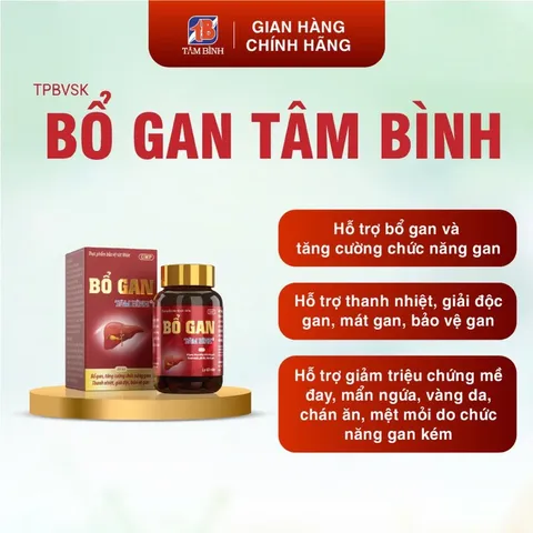 Viên uống BỔ GAN TÂM BÌNH (Hộp 60 viên) Hỗ trợ tăng cường chức năng gan, thanh nhiệt giải độc gan, mát gan bảo vệ gan.