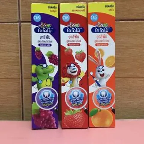 Kem Đánh Răng trẻ em KODOMO Thái Lan chuyên dùng cho trẻ em & không hại khi bé nuốt.