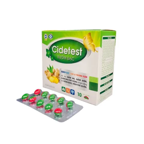 Viên uống giảm ho Cidetest BƯỚM BẠC (Hộp 100 viên) Giúp giảm ho, đau rát họng, khan tiếng, giảm đờm.