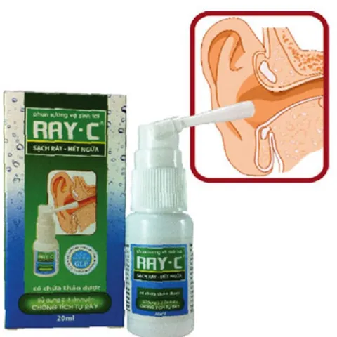 Chai xịt vệ sinh Ráy Tai RAY-C (Chai 10ml) giúp làm mềm ráy tai, giúp khỏe tai hết ngứa tai.