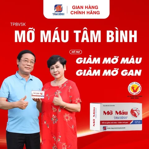 Viên uống Mỡ Máu Tâm Bình (Hộp 60 viên) Hỗ trợ giảm mỡ máu, giảm cholesterol, hỗ trợ giảm nguy cơ gan nhiễm mỡ.