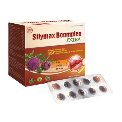 Viên uống Silymax Bcomplex Extra BAK (Hộp 100 viên) Hỗ trợ giải độc và bảo vệ gan, Tăng cường chức năng gan