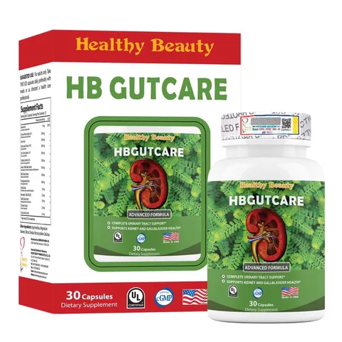 Viên uống HB GUTCARE (Hộp 30 viên) Hỗ trợ tăng đào thải acid uric, giảm đau khớp do lắng đọng acid uric.